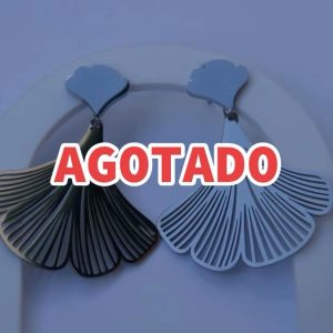 PENDIENTES BILOBA PLATEADOS